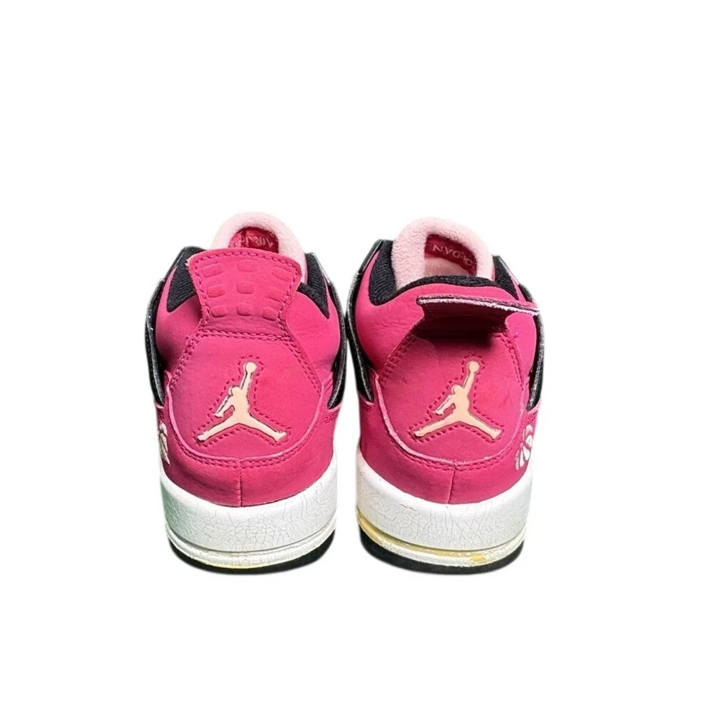 Jordan 4 Retro‎ GS Voltage Cherry Pink Black 487724-601 Kids Size 4.5Y